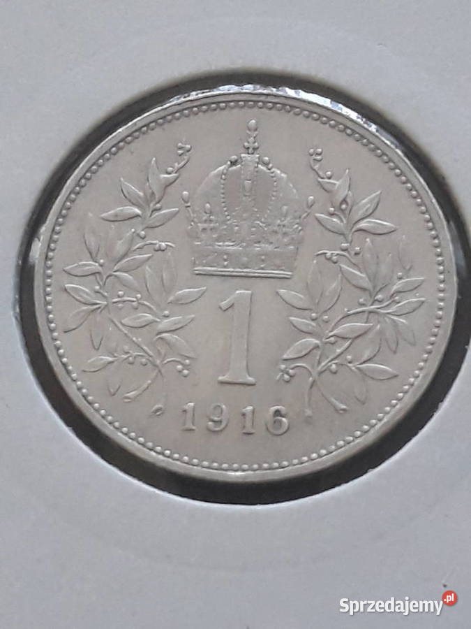 1 Korona Austria 1916 r około mennicza Numizmatyka Konin