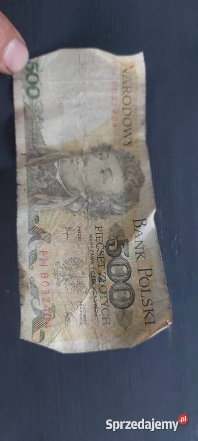 Sprzedam dwa banknoty 500zl z rokub1982 podkarpackie Tarnobrzeg