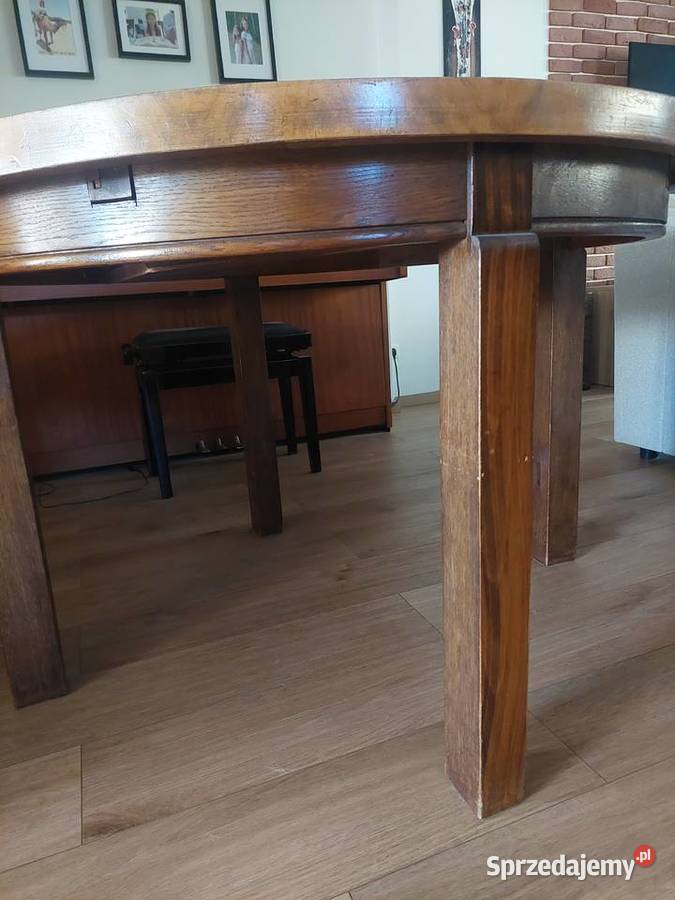 Stół dębowy okrągły rozkładany wielkopolskie Poznań sprzedam