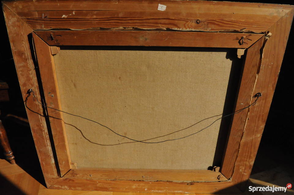 Wielki piękny pejzaż antyk Malarstwo sprzedam