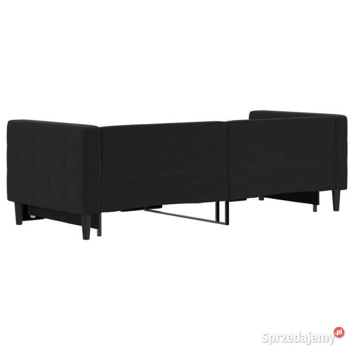 Sofa rozsuwana czarna aksamit 80x200 WM3196688 90cm Warszawa