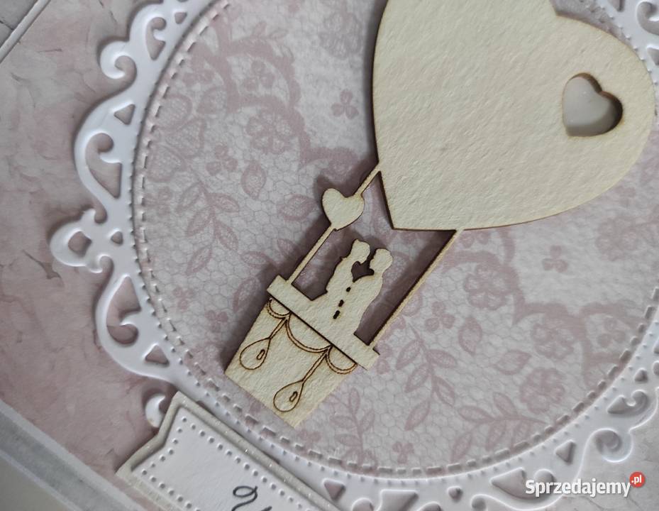 Kartka ręcznie robiona na ślub