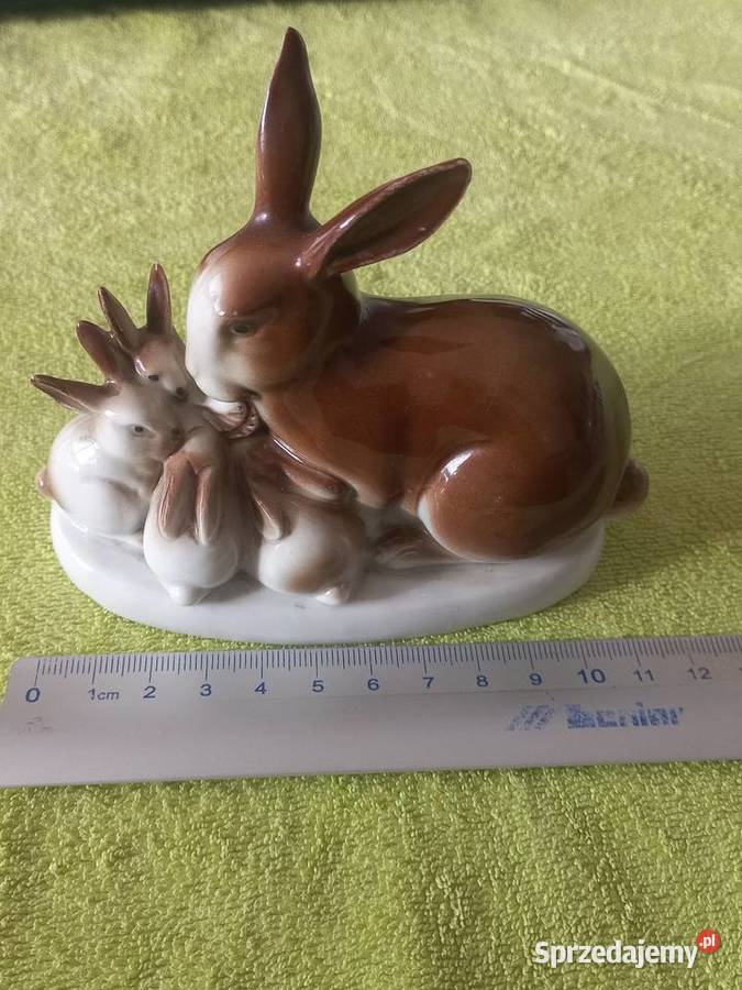 Figurka porcelanowa Króliki Zajączki Grafenthal kujawsko-pomorskie Toruń