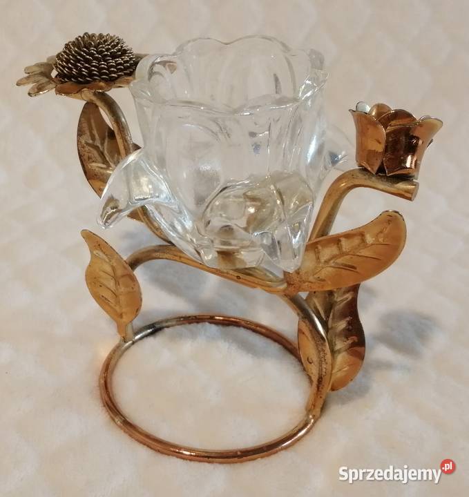 Świecznik motyw kwiaty róża Kolekcja Dekoracja śląskie Czeladź