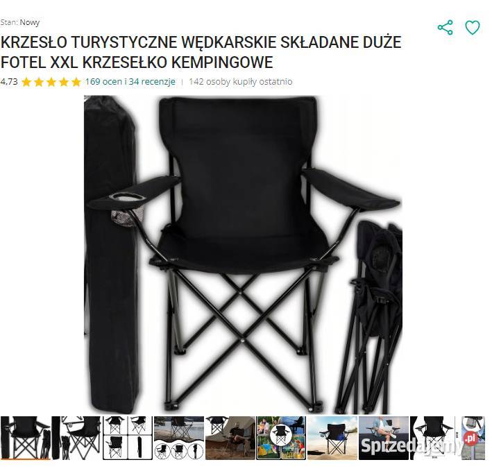 4000 Krzesła wędkaraskie campingowe składane podkarpackie Rzeszów sprzedam