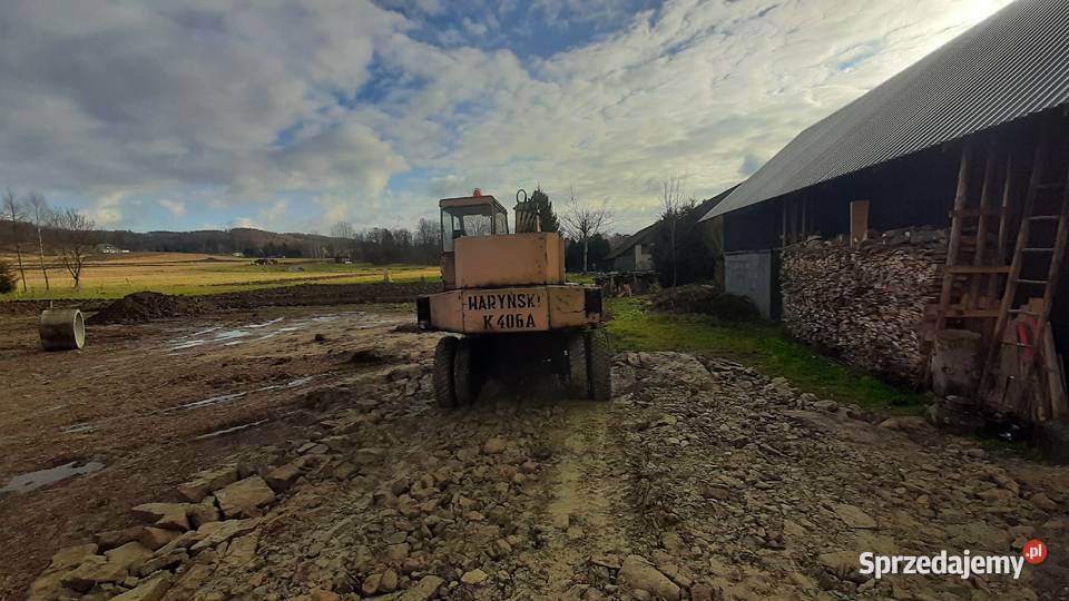 koparka waryński k406 a kołowa leyland podkarpackie Dubiecko