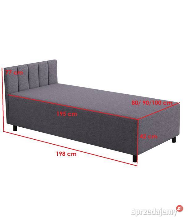 Łóżko jednoosobowe Tapczan młodzieżowy 43cm Wrocław