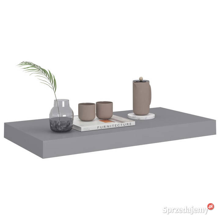 Półka ścienna szara 50 x 23 x 38 MDF WM323850 Półki mazowieckie Warszawa