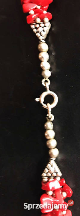 Naszyjnik z naturalnego korala i turkusu podlaskie Łomża