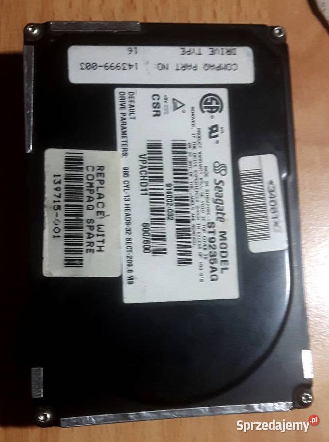 Seagate ST9235AG 209 MB Ide 25 17 mm Wiśniowa Góra