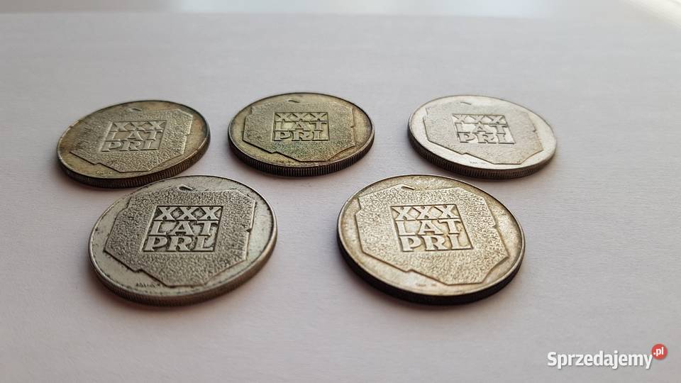 5x 200 XXXlecia PRL 1974 mapka Ag srebro 625 Dąbrowa Górnicza