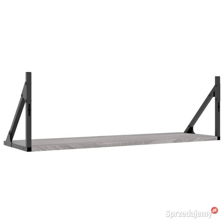 Półki ścienne 2 szary dąb sonoma 80x25x255 mazowieckie Warszawa