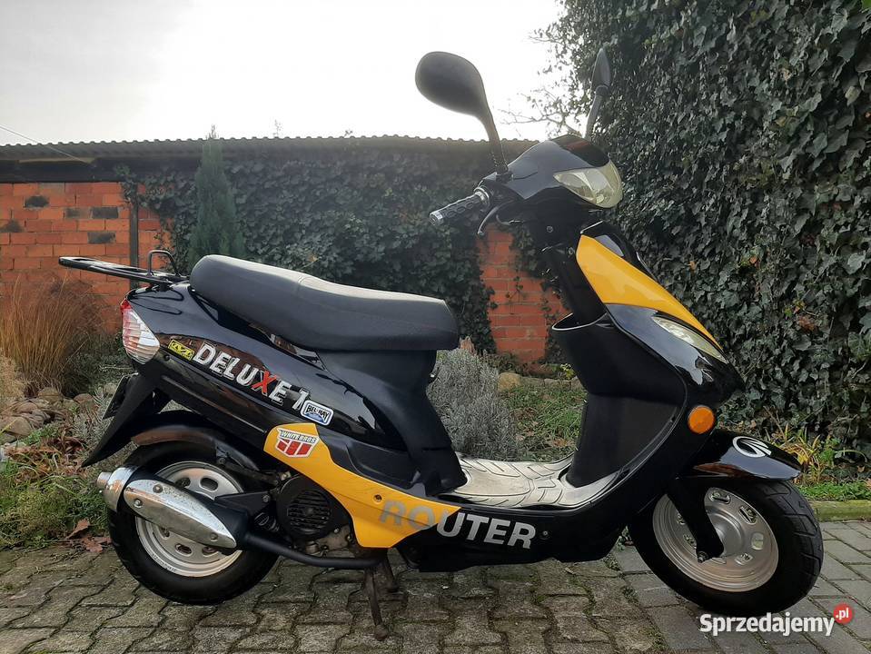 Zadbany skuter Romet Router Deluxe 50 4t 2017r 3606km wielkopolskie Tuczno