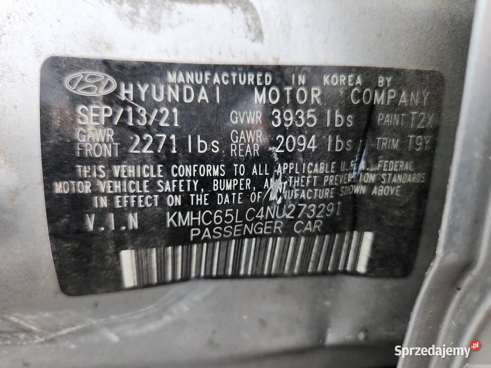 2021 HYUNDAI IONIQ BLUE srebrny Częstochowa sprzedam