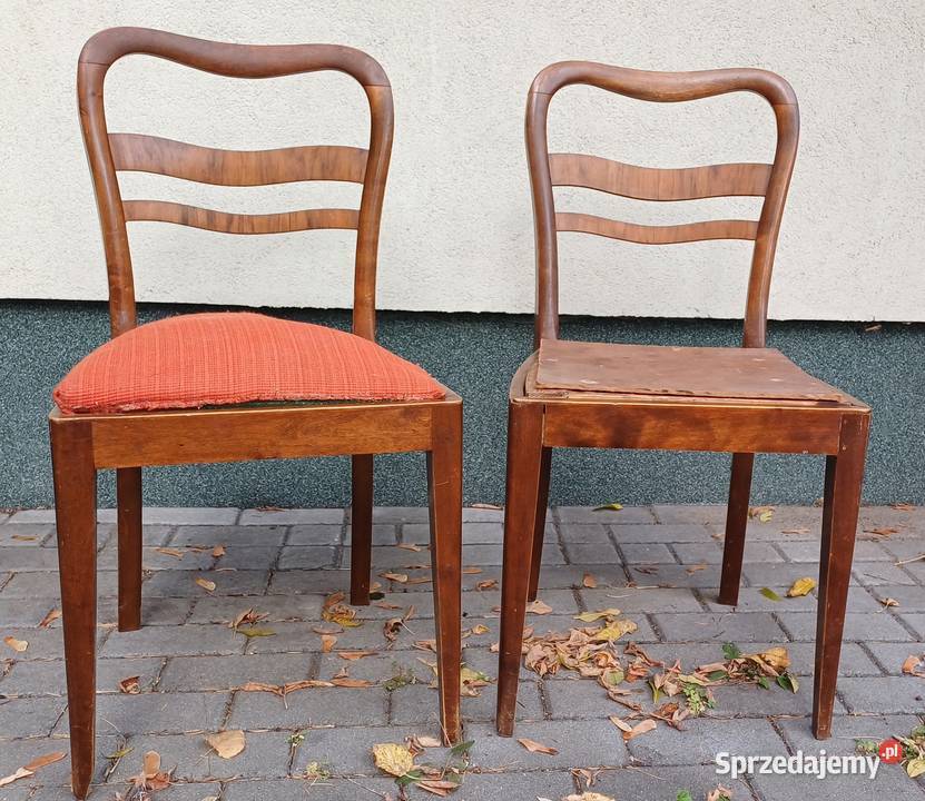 Krzesła ArtDeco do renowacji 45cm