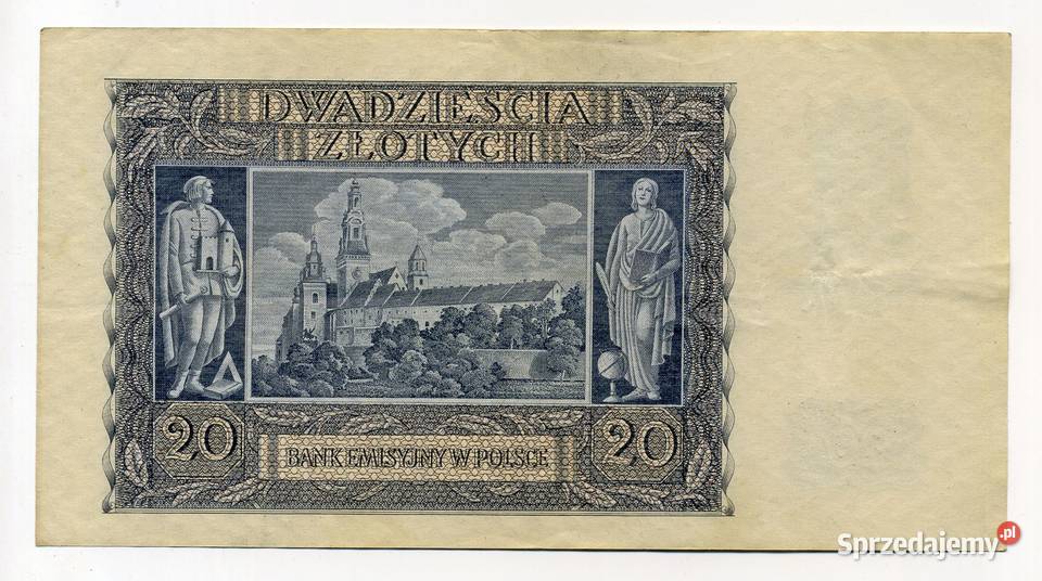 Stary banknot 20 z 1940 r Radom