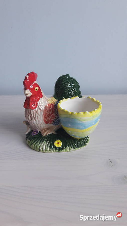 Ceramiczna ozdoba w kształcie kurczaka Głuchołazy
