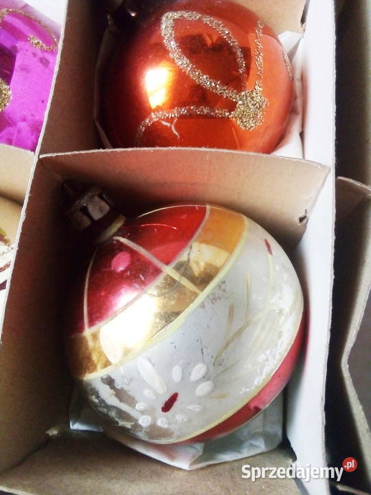 stare szklane bombki vintage PRL Częstochowa