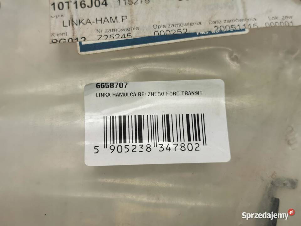 LINKA HAMULCA RĘCZNEGO FORD TRANSIT 20 25 2000 osobowe