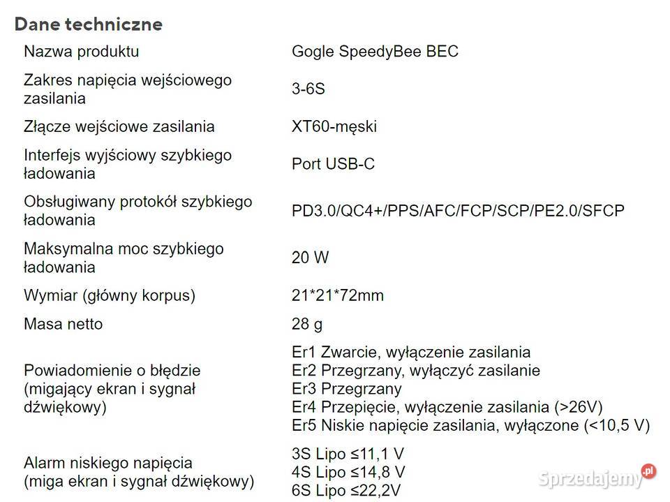 Fast Charging ładowanie telefonu zasilacz do Malbork