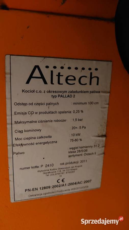 Piec co na węgiel Dzierżoniów