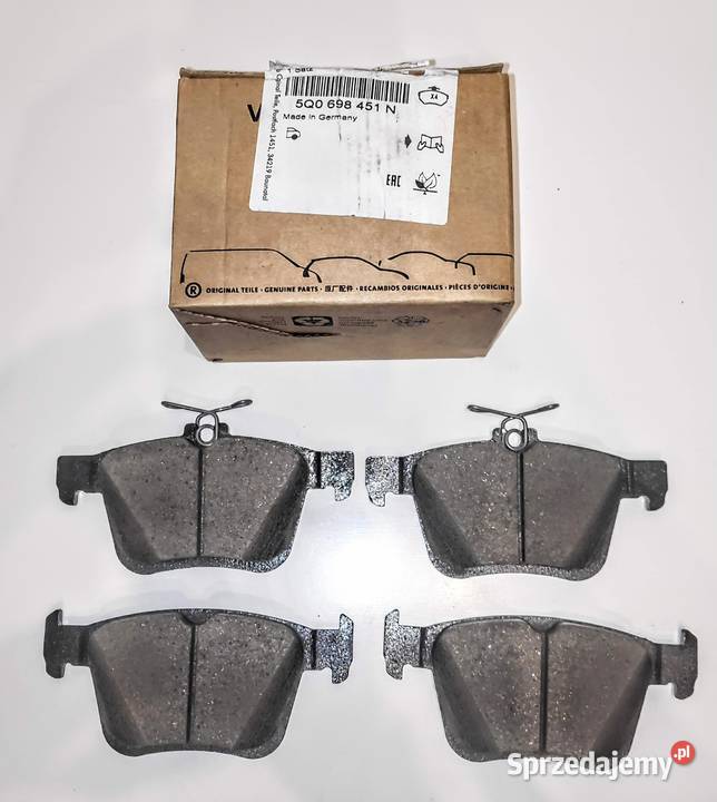 KLOCKI HAMULCOWE 5Q0698451N TYLNE VW AUDI NOWE małopolskie Kraków