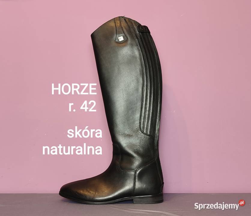 nowe Oficerki HORZE rozmiar 42 skórzane czarne Pozostałe Jasień