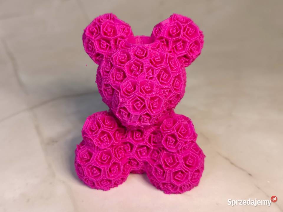 Miś z róż 3D dekoracja podstawka pod długopis 55 Kielce