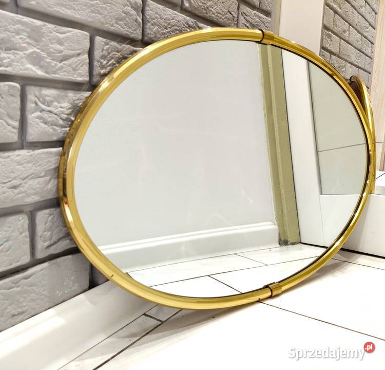 Owalne lustro z lat 60 80x51midcentury modern wielkopolskie Kalisz