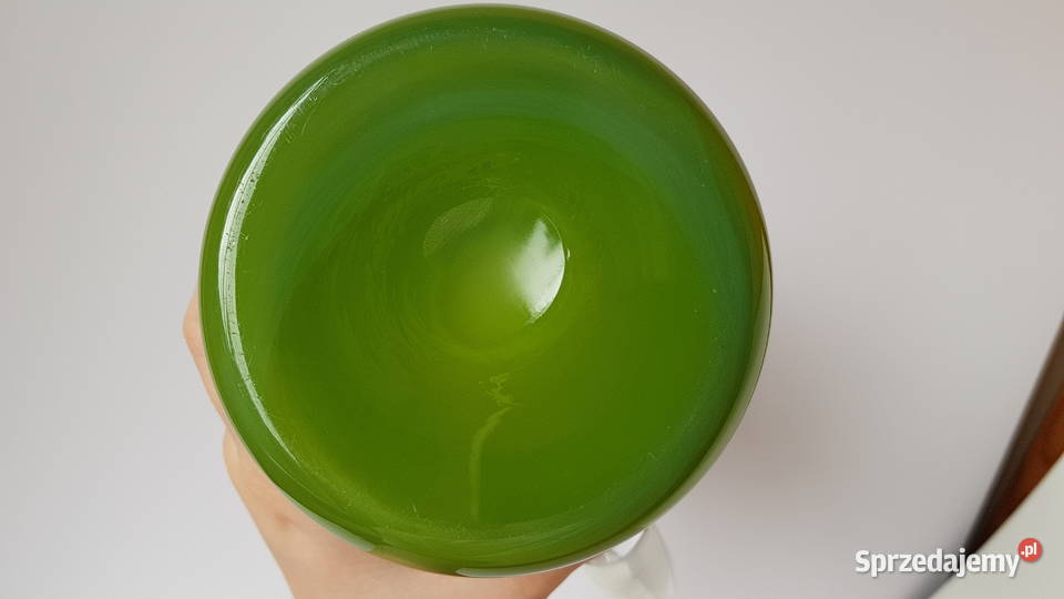 Duży stary dzban dzbanek kolorowe szkło PRL Dąbrowa Górnicza