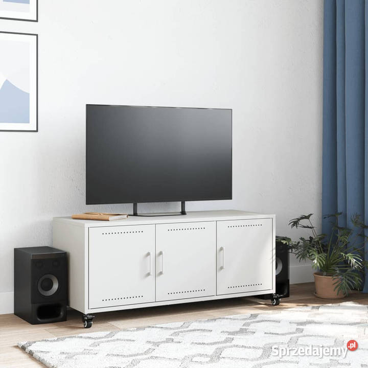 Szafka RTV biała 1005x39x435 stal WM846649 Warszawa sprzedam