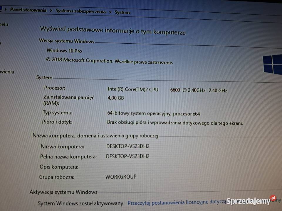 Komputer stacjonarny HP Intel Core 2 Duo 4GB RAM