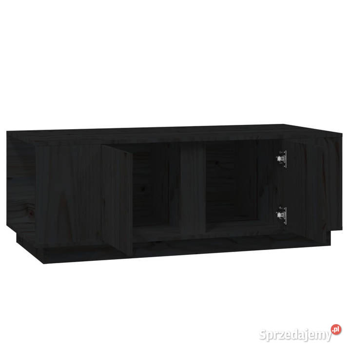 Stolik kawowy czarny 110x50x40 lite drewno Warszawa