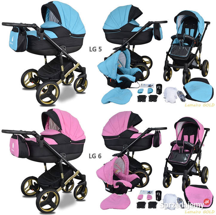 Wózek Dziecięcy 3w1 Gold Premium z Fotelikiem Rozkładane siedzisko  mazowieckie Warszawa