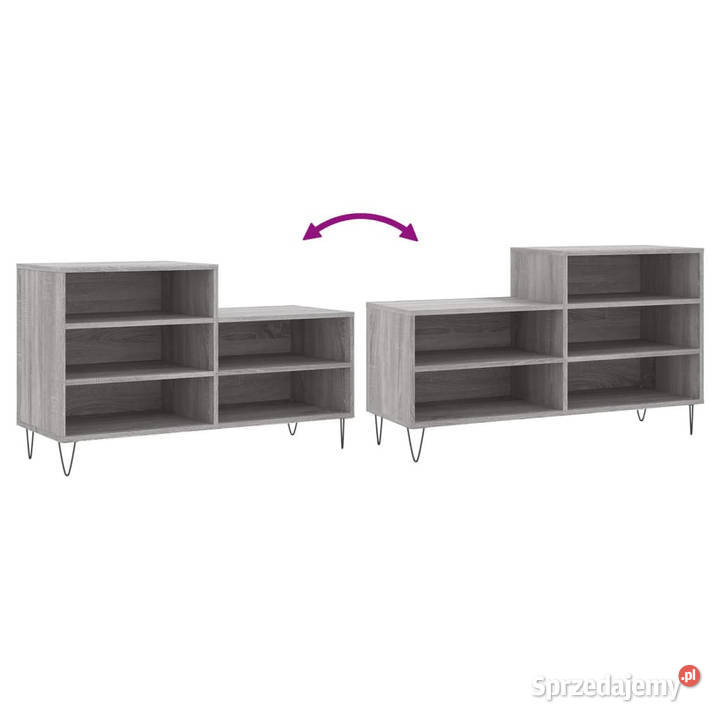 Szafka na buty szary dąb sonoma 102x36x60