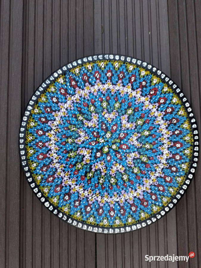 Talerz ceramiczny orientalny mandala recznie mazowieckie Warszawa