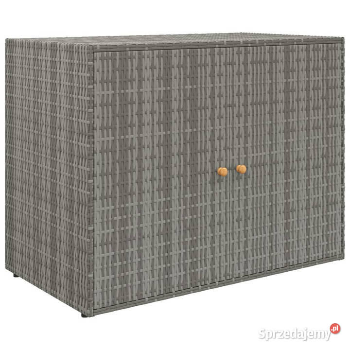 Szafka ogrodowa szara 100x555x80 rattan PE Pozostałe
