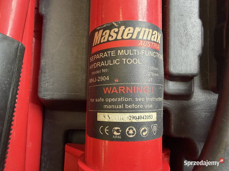 Ręczny rozpierak hydrauliczny Mastermax 4T NOWY Rozpieraki Wojtkówka