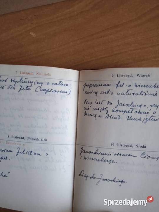 Kalendarzyk terminarzyk z 1937 roku Kraków