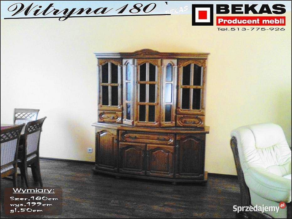 Stylowa kalsyczna Witryna 180 Dąb Rustikalny Łódź