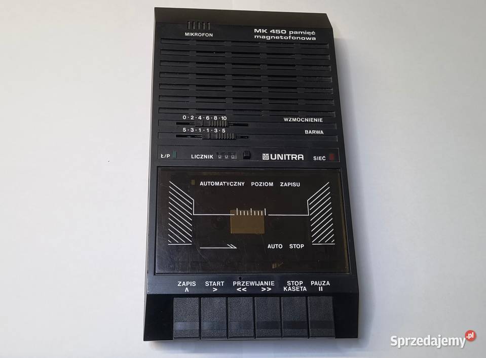 Magnetofon kasetowy MK450 Data recorder Unitra Gdańsk