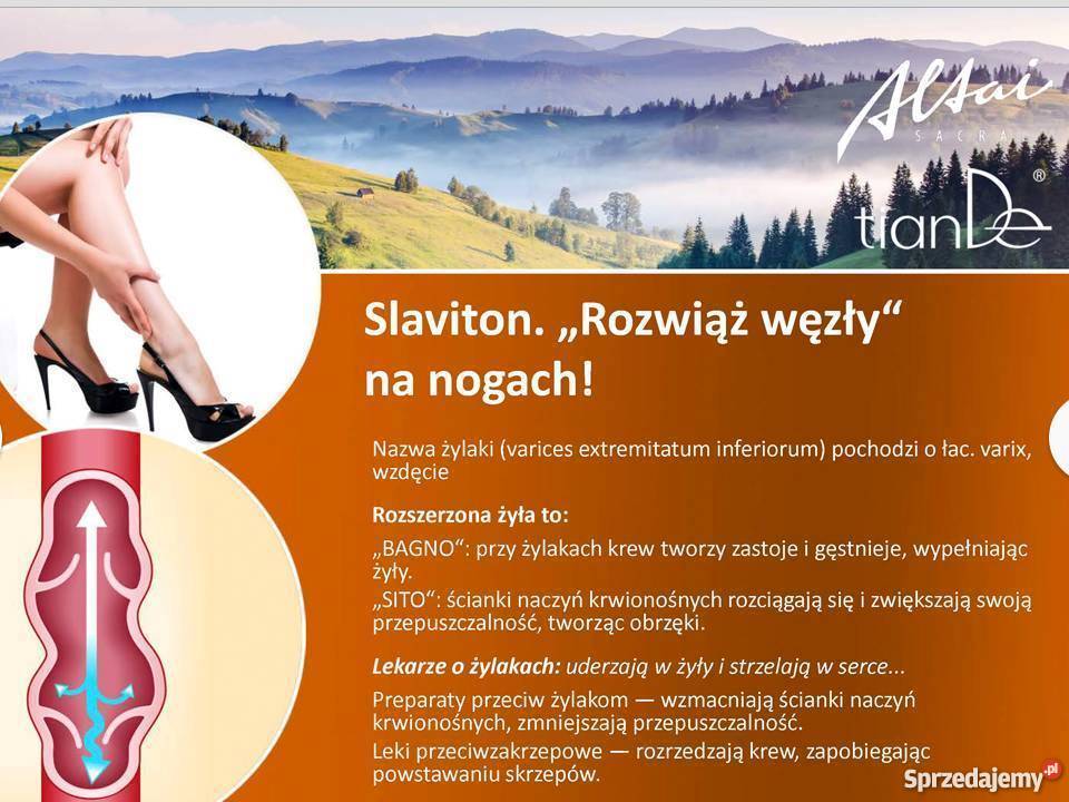 Ziołowy żel do nóg na żylaki Slaviton TianDe sprzedam
