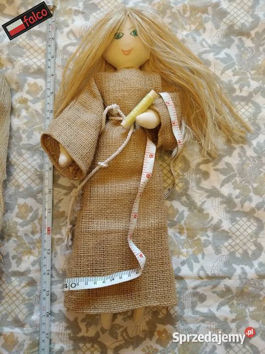 2x Lalka Anielica Krawcowa piękna naturalna len Warszawa