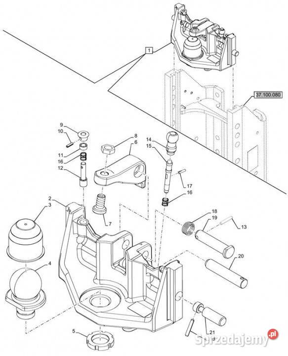 Holland T6090 T6070 Sworzeń 47690690 Jastrzębniki