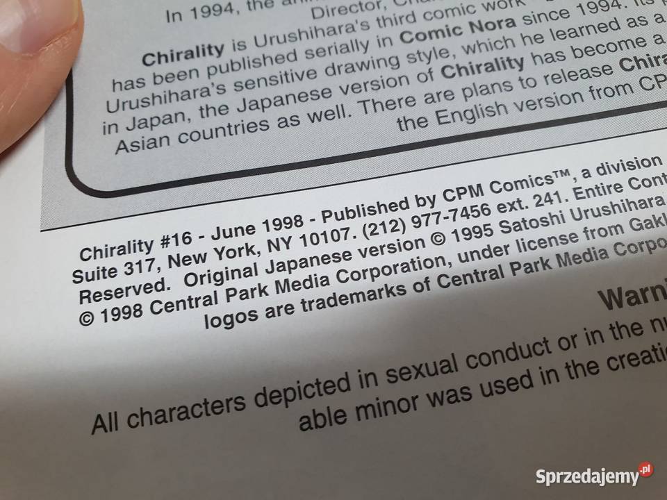 Chirality Manga USA 1998 pomorskie Gdynia