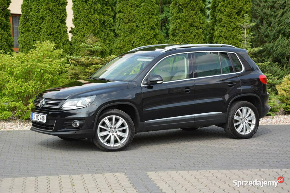 Volkswagen Tiguan 4Motion Panorama Skóry Ledy czarny Ostrów Mazowiecka sprzedam