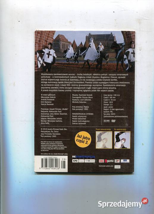 Krzyżacy Film DVD rekonstrukcji cyfrowej Szczecin