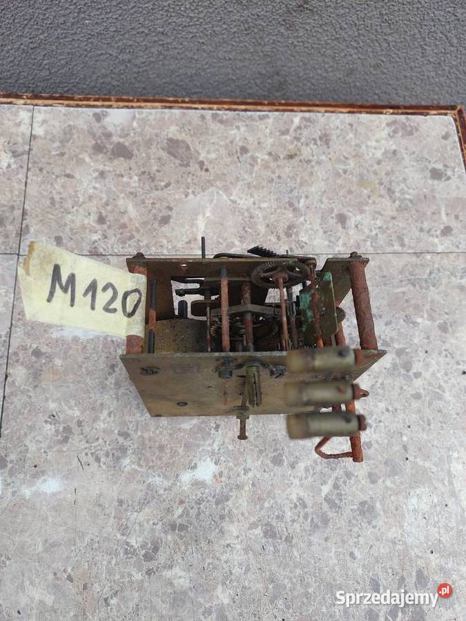M120 Mechanizm starego zegara ściennego Metron Tczew