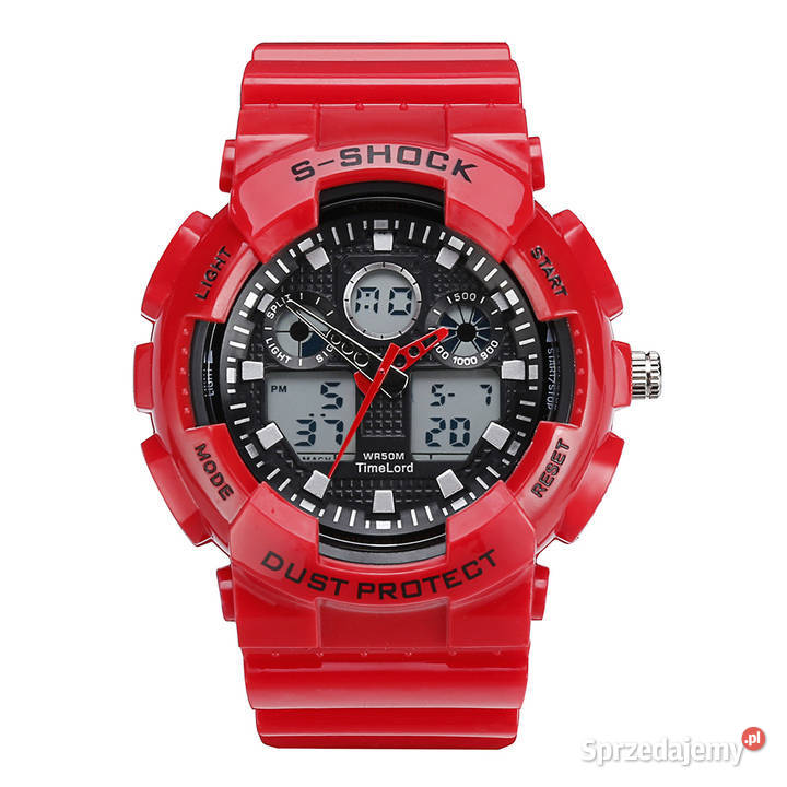 Zegarek elektroniczno analogowy GSHOCK czerwony