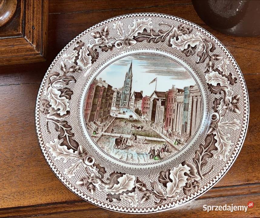 Patera talerz Historyczna ulica Wall Street York Gdańsk